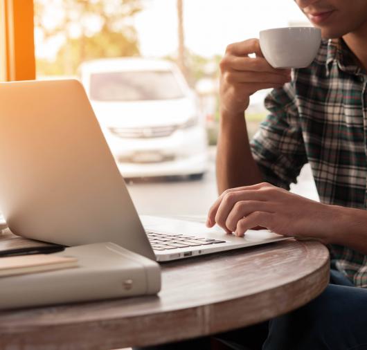 working from a coffee shop Thumbnail